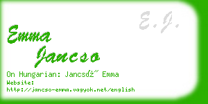 emma jancso business card