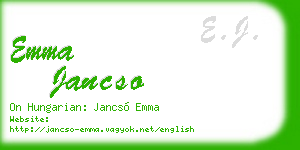 emma jancso business card